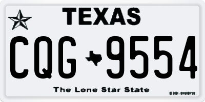 TX license plate CQG9554