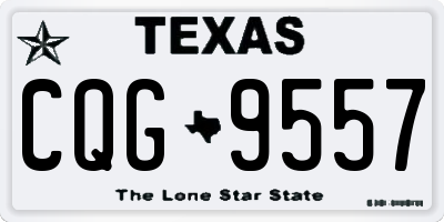 TX license plate CQG9557