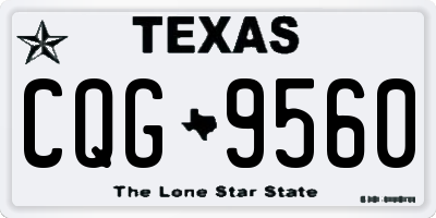 TX license plate CQG9560