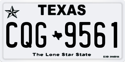 TX license plate CQG9561