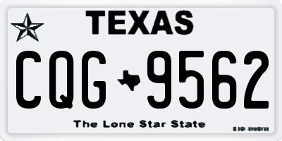 TX license plate CQG9562