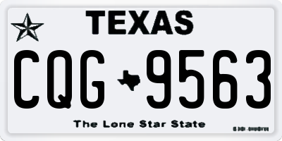 TX license plate CQG9563