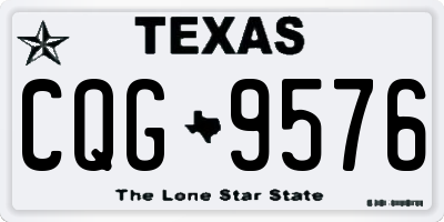TX license plate CQG9576