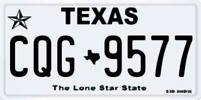 TX license plate CQG9577