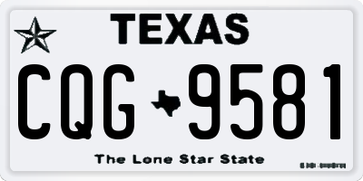 TX license plate CQG9581