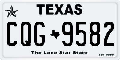 TX license plate CQG9582