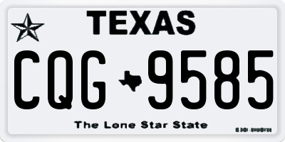 TX license plate CQG9585