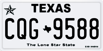 TX license plate CQG9588