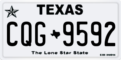 TX license plate CQG9592