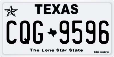 TX license plate CQG9596