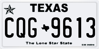 TX license plate CQG9613