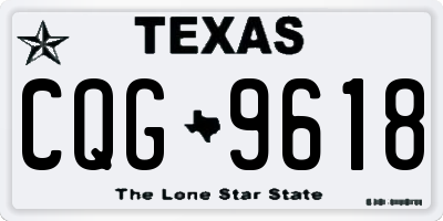 TX license plate CQG9618