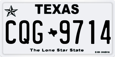 TX license plate CQG9714