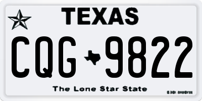 TX license plate CQG9822