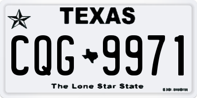 TX license plate CQG9971