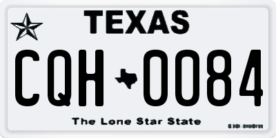 TX license plate CQH0084