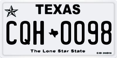 TX license plate CQH0098