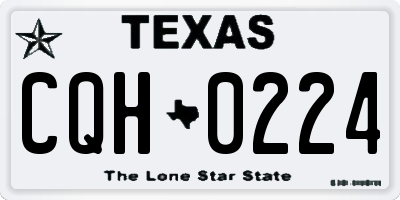TX license plate CQH0224