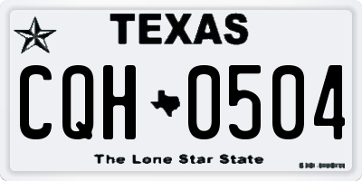 TX license plate CQH0504
