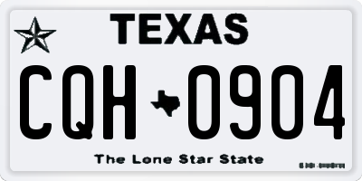 TX license plate CQH0904