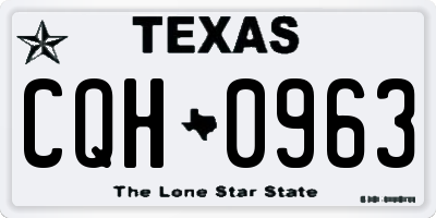 TX license plate CQH0963