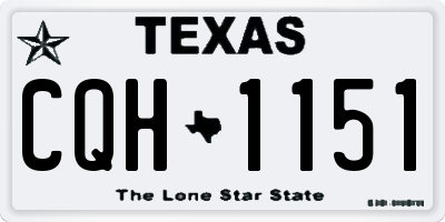 TX license plate CQH1151