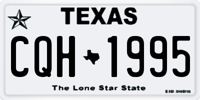 TX license plate CQH1995