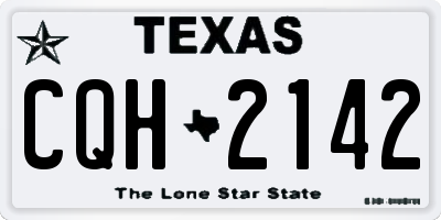 TX license plate CQH2142