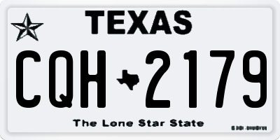 TX license plate CQH2179
