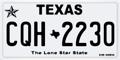 TX license plate CQH2230