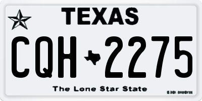 TX license plate CQH2275