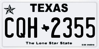 TX license plate CQH2355