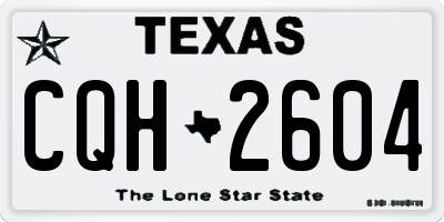 TX license plate CQH2604