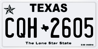 TX license plate CQH2605