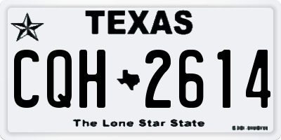 TX license plate CQH2614