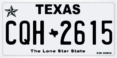 TX license plate CQH2615