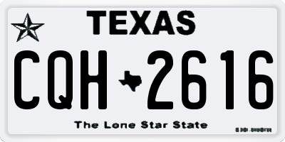 TX license plate CQH2616
