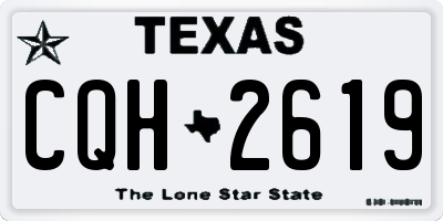 TX license plate CQH2619