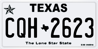 TX license plate CQH2623