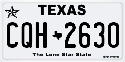 TX license plate CQH2630