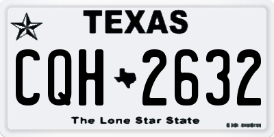TX license plate CQH2632