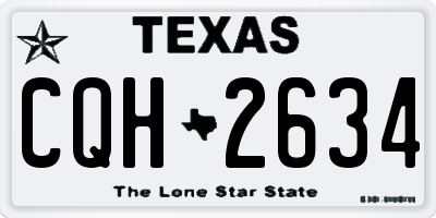 TX license plate CQH2634