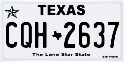 TX license plate CQH2637