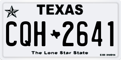 TX license plate CQH2641