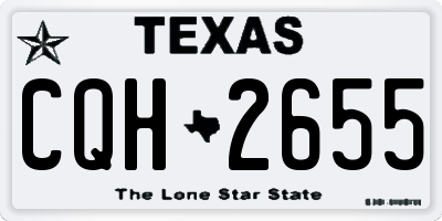 TX license plate CQH2655
