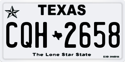 TX license plate CQH2658