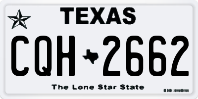 TX license plate CQH2662