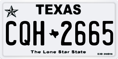 TX license plate CQH2665
