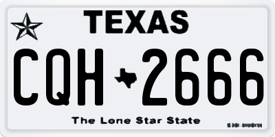 TX license plate CQH2666