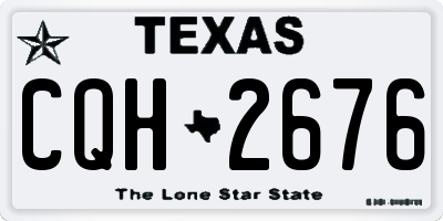 TX license plate CQH2676